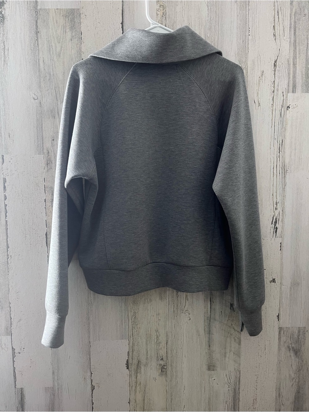 SPANX Light Gray  AirEssentials Half Zip Sweatshirt Large - Picture 5 of 13